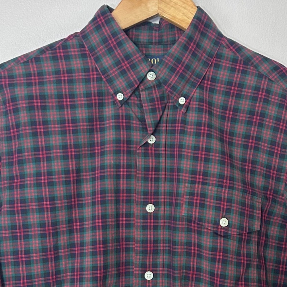 Polo Ralph Lauren Shirt Mens M Red Green Tartan Plaid Classic Fit Button Up NWT